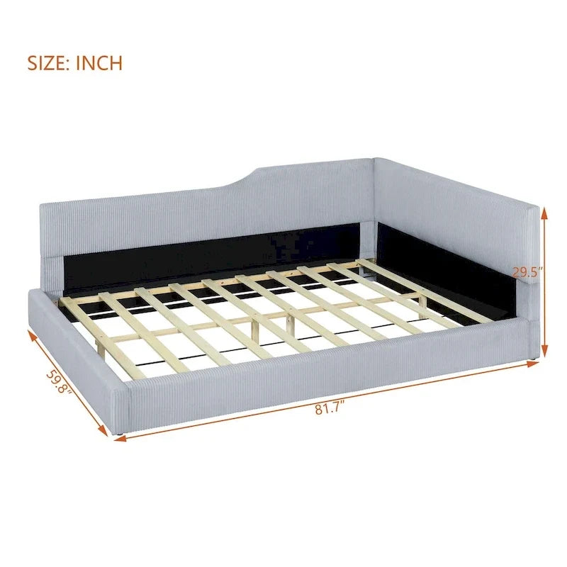 Full L-Shaped Daybed with Solid Frame