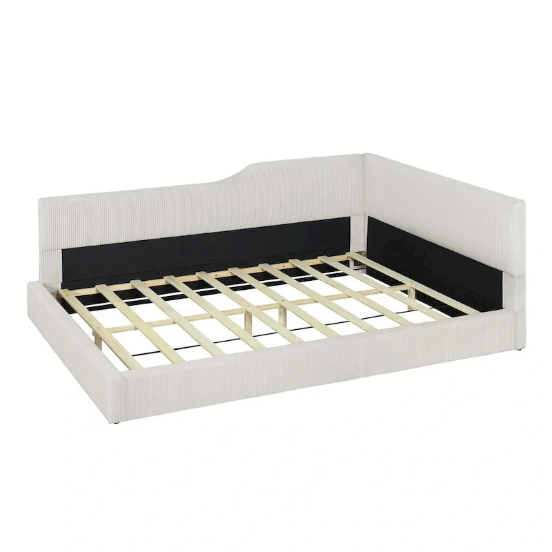 Full L-Shaped Daybed with Solid Frame