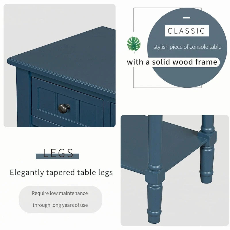 Narrow Console Table(Navy)