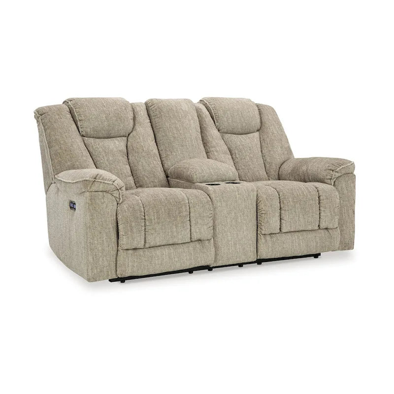 Causeuse inclinable électrique, appuie-tête réglable, éclairage LED, beige, 76 pouces