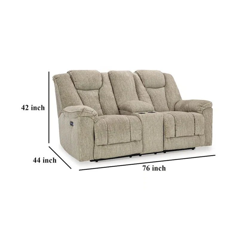 Causeuse inclinable électrique, appuie-tête réglable, éclairage LED, beige, 76 pouces