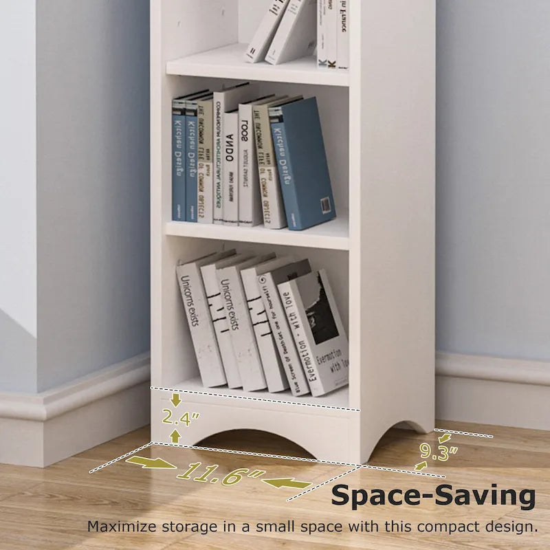 Schmaler Badezimmerschrank aus Massivholz, 70.9 Inches hoch, freistehend, mit 8 Ablagefächern