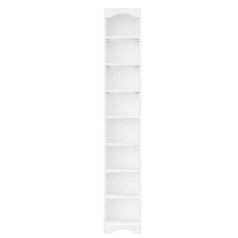 Schmaler Badezimmerschrank aus Massivholz, 70.9 Inches hoch, freistehend, mit 8 Ablagefächern
