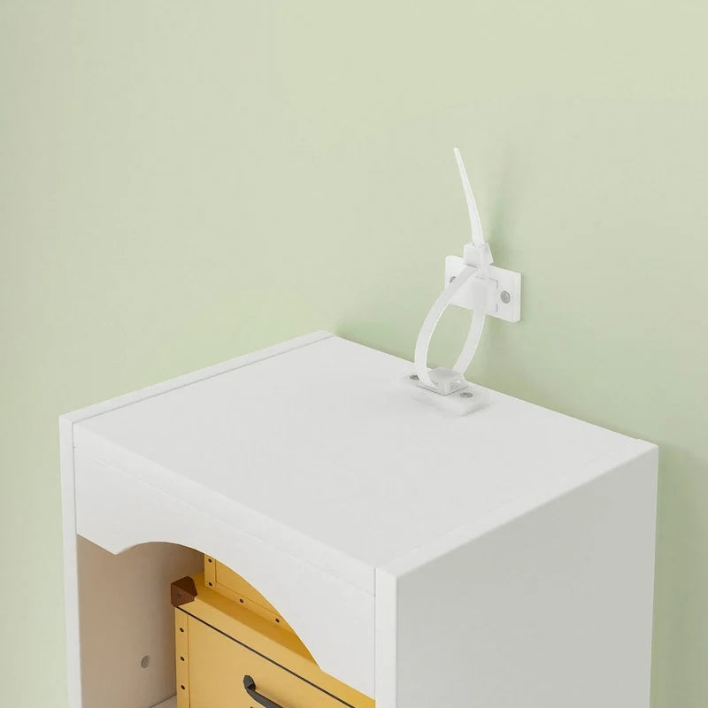 Schmaler Badezimmerschrank aus Massivholz, 70.9 Inches hoch, freistehend, mit 8 Ablagefächern