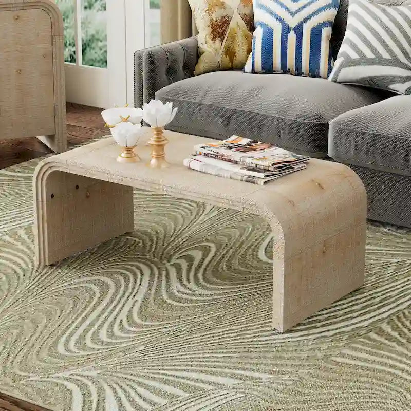 Couchtisch mit geschwungenem Art-déco-Design - 23.60 x 47.20 x 18.50
