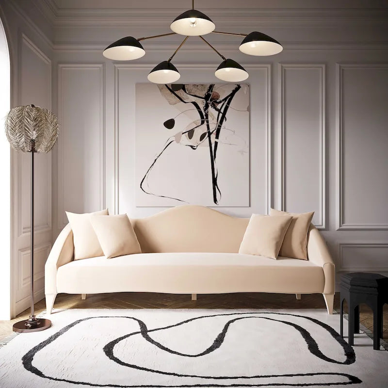 Velvet Sofa - 96W x 36.2D x 34.3H - 96W x 36.2D x 34.3H