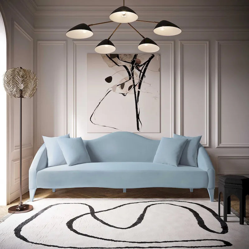 Velvet Sofa - 96W x 36.2D x 34.3H - 96W x 36.2D x 34.3H