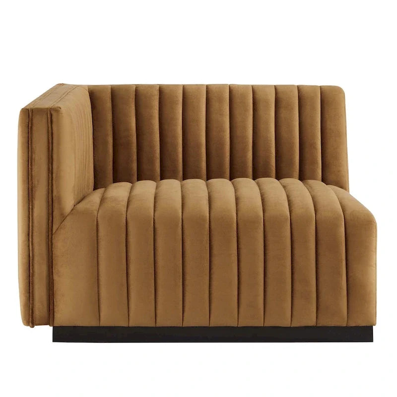 Gepolstertes Zweisitzersofa aus strapazierfähigem Samt