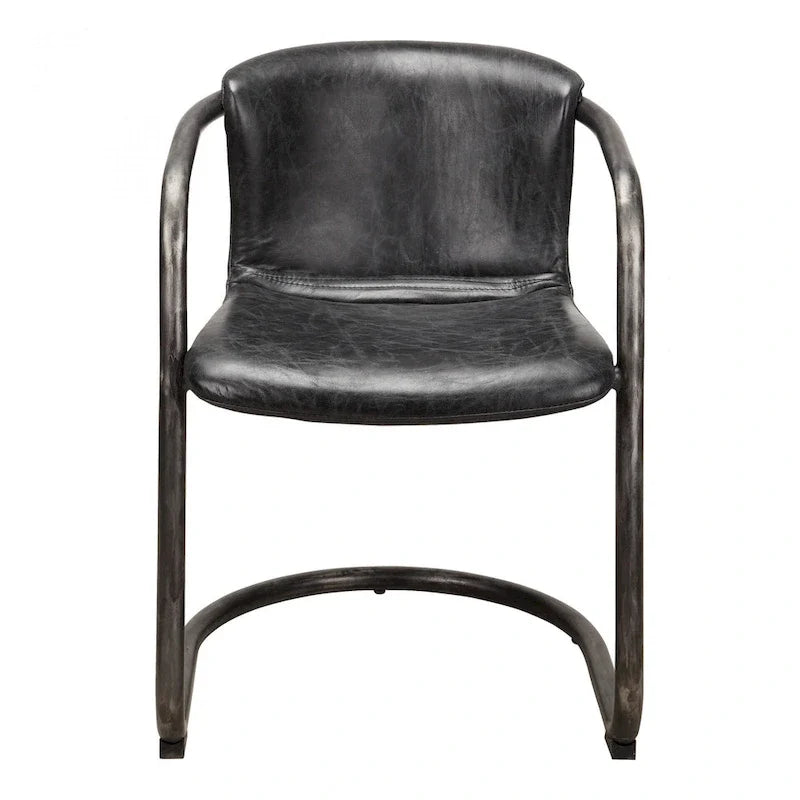 Moderne Esszimmerstühle aus Leder, 2er-Set