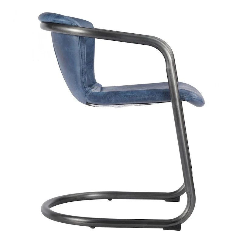 Moderne Esszimmerstühle aus Leder, 2er-Set