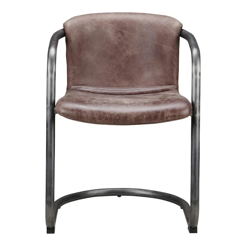 Moderne Esszimmerstühle aus Leder, 2er-Set