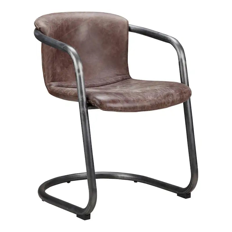 Moderne Esszimmerstühle aus Leder, 2er-Set