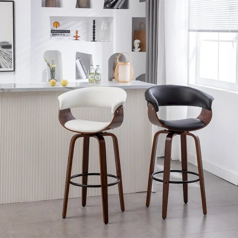 Tabouret de bar moderne rembourré (lot de 2)