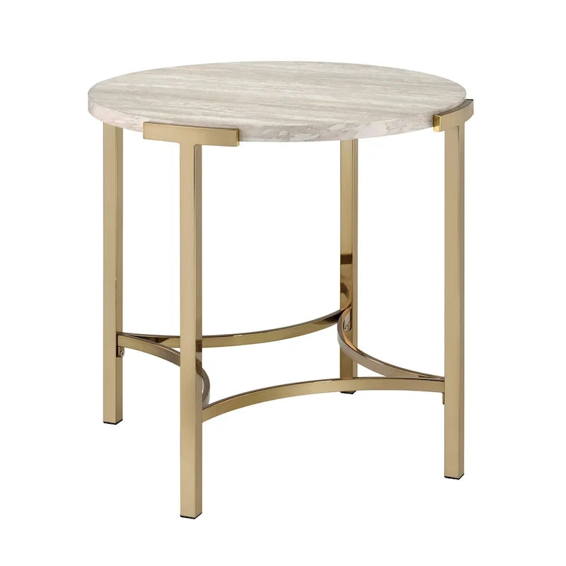 Table d'appoint effet marbre de 24 pouces