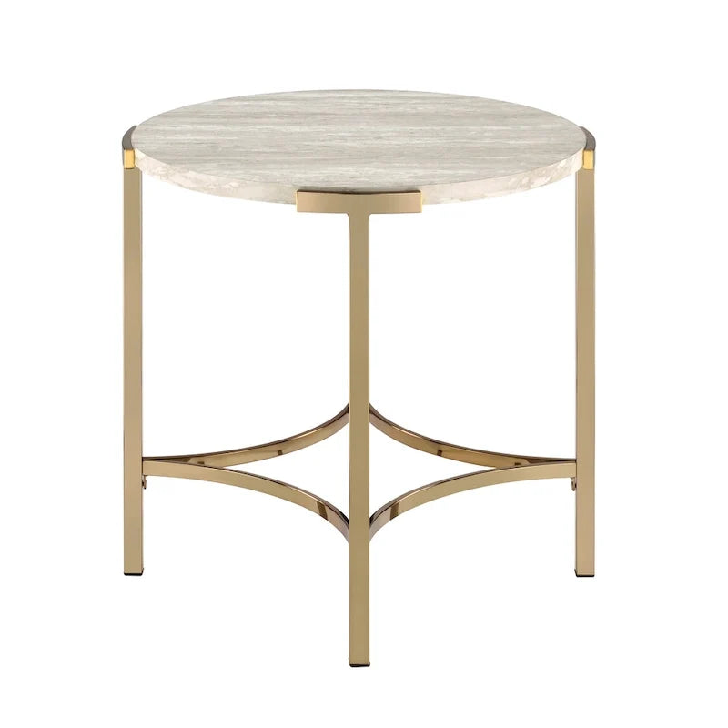 Table d'appoint effet marbre de 24 pouces