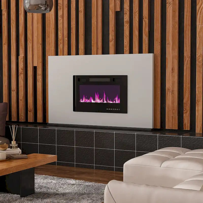 Foyer électrique d’ambiance et meuble TV robuste à haute efficacité énergétique