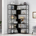 Eckbücherregal in L-Form mit 7 Ebenen