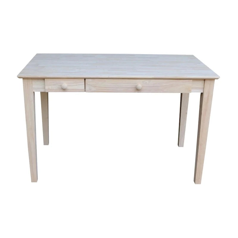 Computertisch aus Holz mit herunterklappbarer Schublade