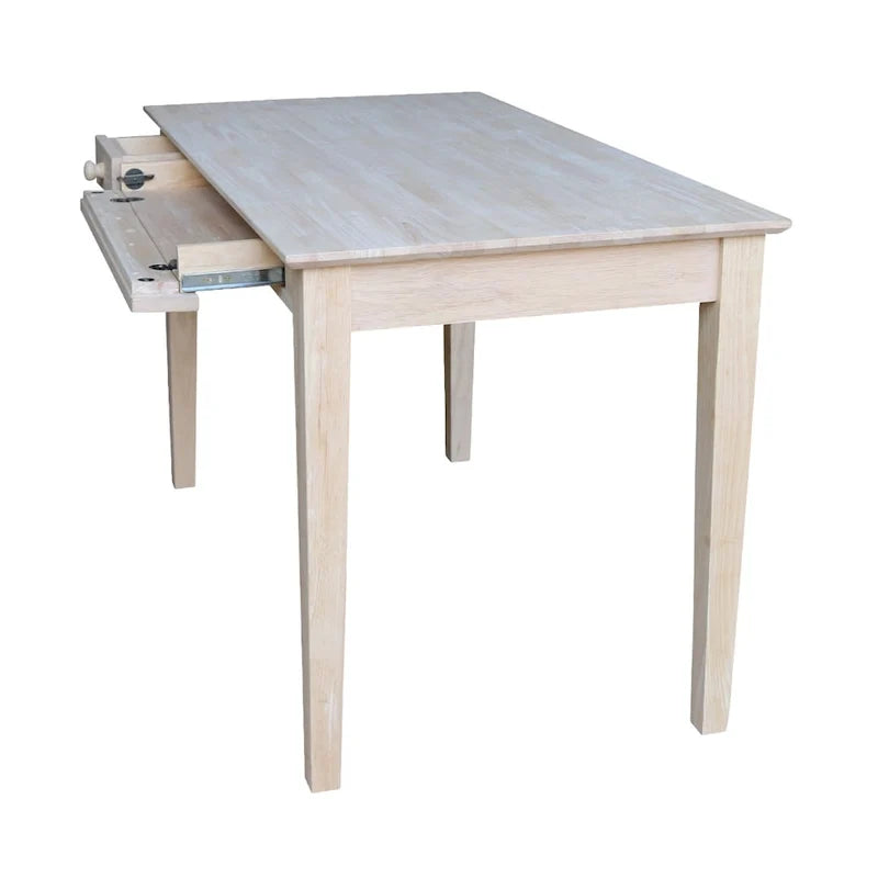 Computertisch aus Holz mit herunterklappbarer Schublade