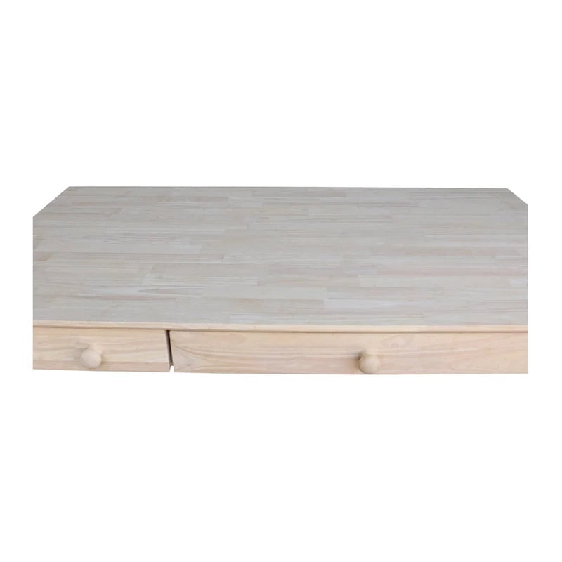 Computertisch aus Holz mit herunterklappbarer Schublade