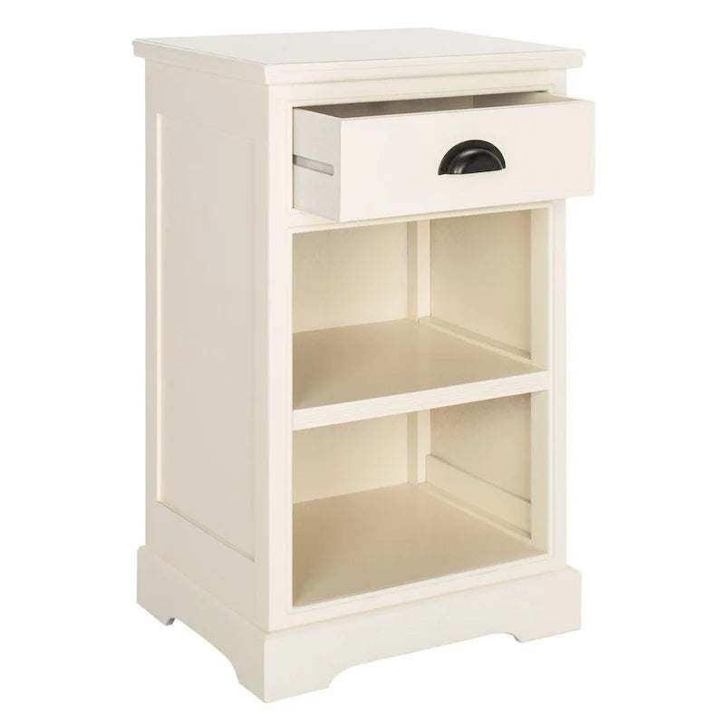 Grey Storage Side Table - 17.7 x 13.8 x 29.9 - 18Wx14Dx30H