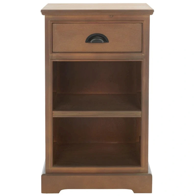Grey Storage Side Table - 17.7 x 13.8 x 29.9 - 18Wx14Dx30H
