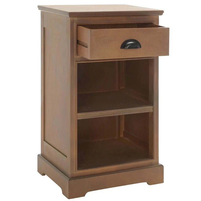 Grey Storage Side Table - 17.7 x 13.8 x 29.9 - 18Wx14Dx30H