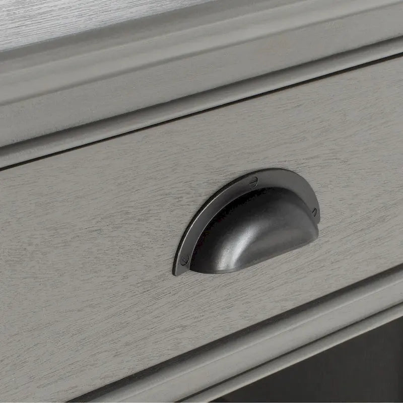 Grey Storage Side Table - 17.7 x 13.8 x 29.9 - 18Wx14Dx30H