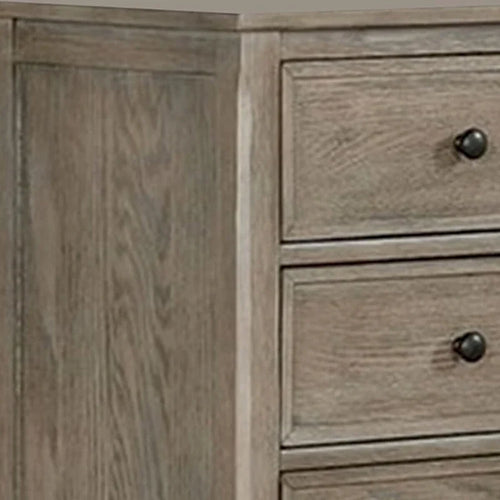 Schrank mit 6 Schubladen und gedrechselten Füßen, Naturbraun