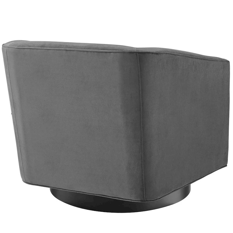Fauteuil pivotant rembourré en velours haute performance (lot de 2)