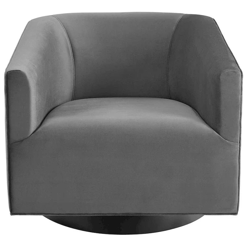 Fauteuil pivotant rembourré en velours haute performance (lot de 2)