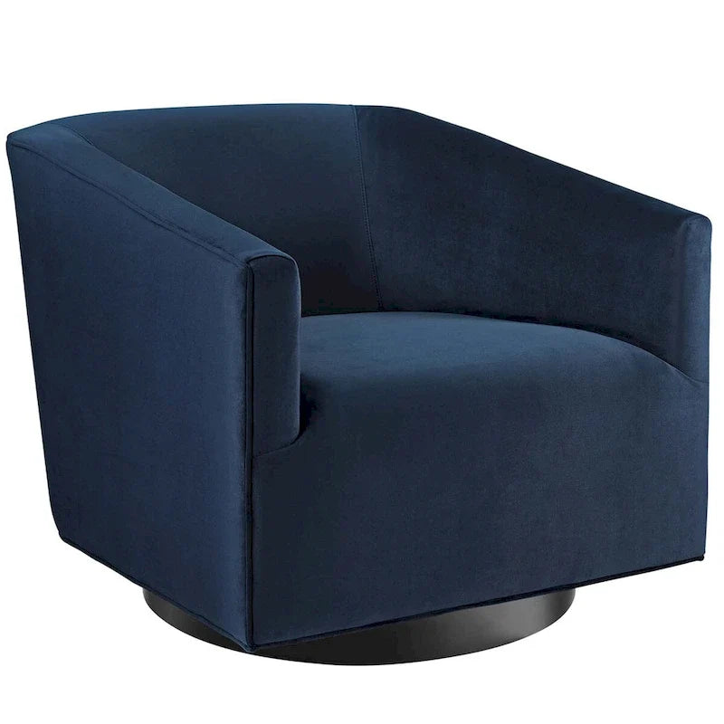 Fauteuil pivotant rembourré en velours haute performance (lot de 2)