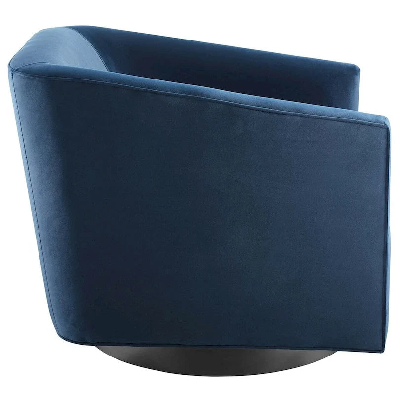 Fauteuil pivotant rembourré en velours haute performance (lot de 2)