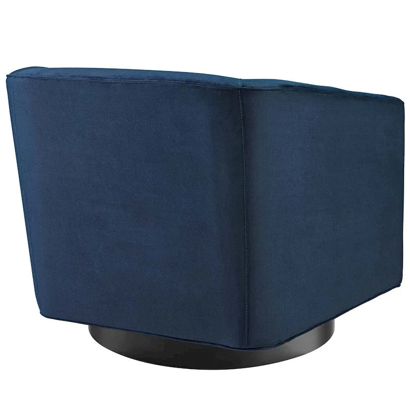 Fauteuil pivotant rembourré en velours haute performance (lot de 2)