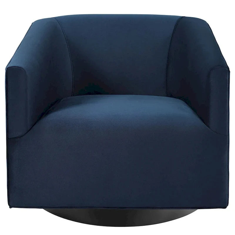 Fauteuil pivotant rembourré en velours haute performance (lot de 2)