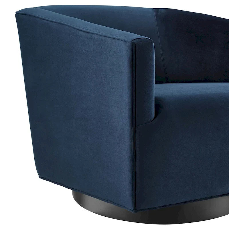 Fauteuil pivotant rembourré en velours haute performance (lot de 2)