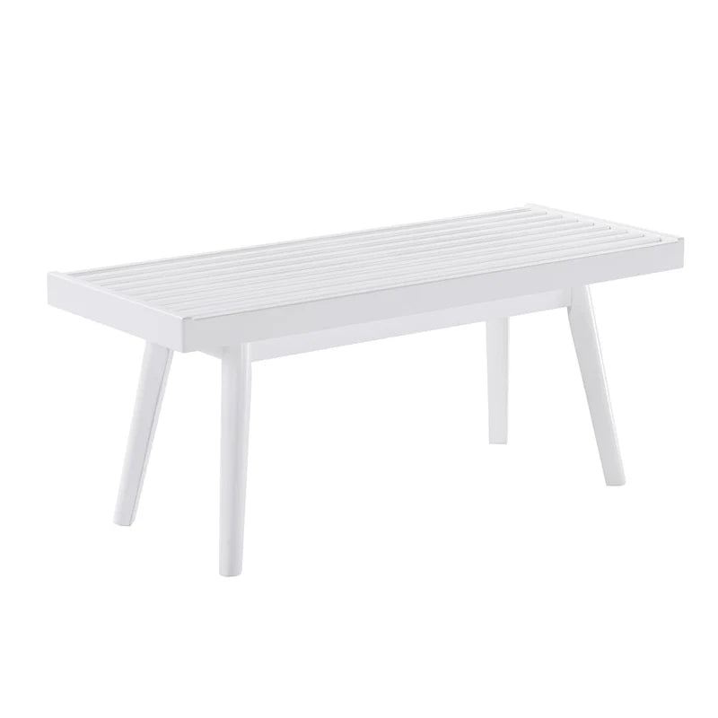 Solid Wood Slatted Bench