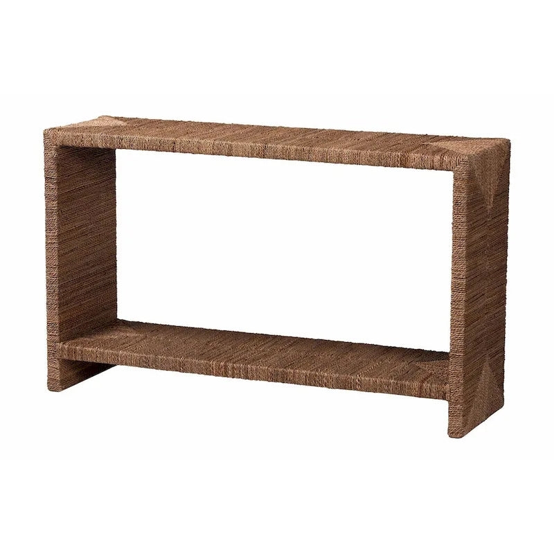 Bohemian Natural Seagrass Console Table