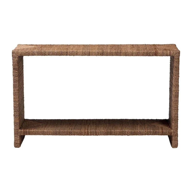 Bohemian Natural Seagrass Console Table