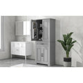 Tall Bathroom Storage Cabinet with Drawers and Adjustable Shelf
